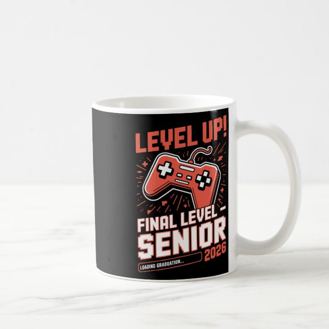 Senior 2026 Klass 2026 Rollig Gamer Examinerad  Kaffemugg (Höger)