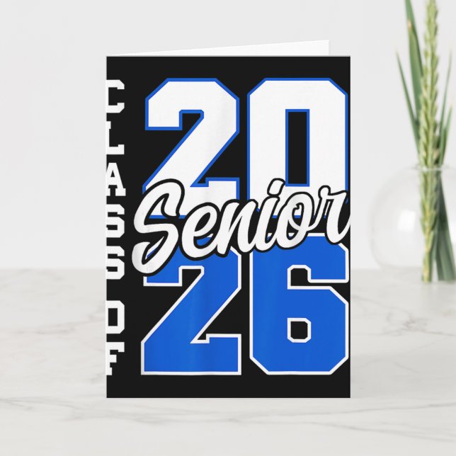 Senior 2026 Klass 2026 Seniors Utexaminerad 2026 S Kort (Framsida)