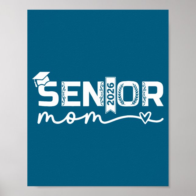 Senior 2026 Mamma Stolt Klass Illustration Poster (Framsidan)