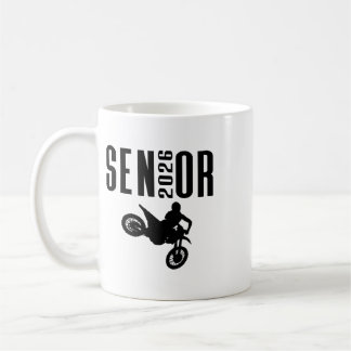 Senior 2026 Motocross Silhuett Design Cl Av 26 Kaffemugg