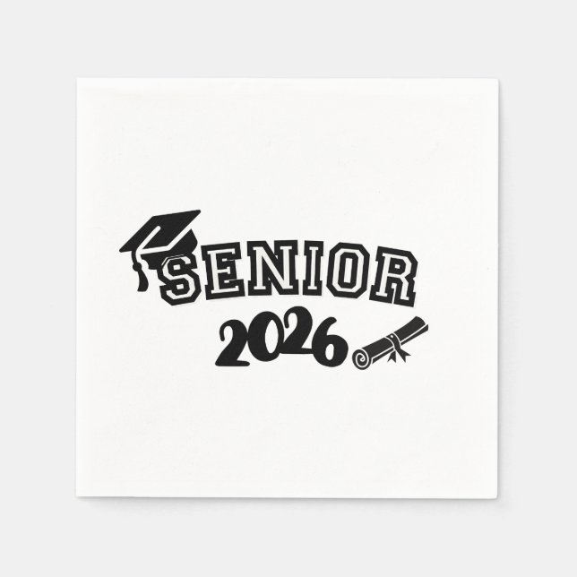 Senior 2026 Paper Napkin Pappersservett (Framsidan)
