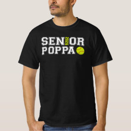 Senior 2026 Poppa Softboll Examen Farfar Pappa T Shirt