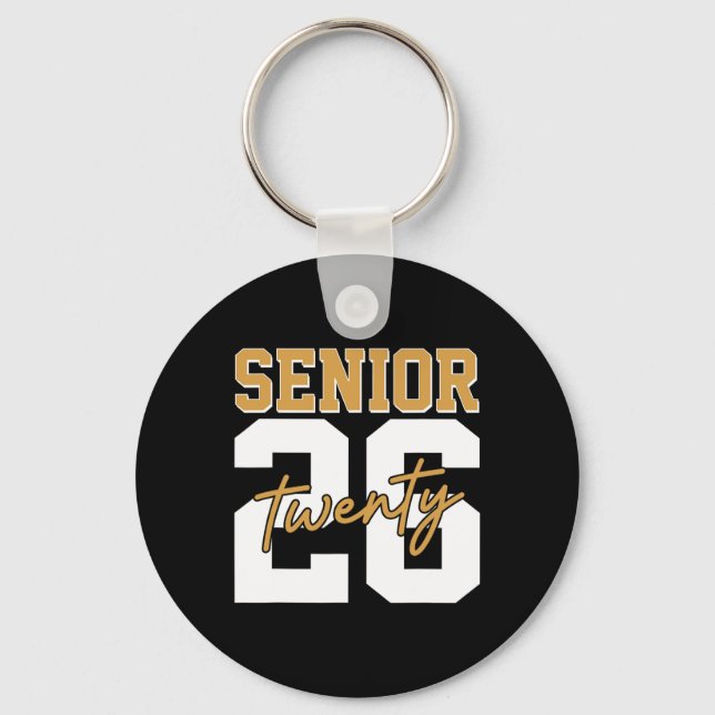 Senior 2026 Retro Cl Av 2026 Examen 2026 Män Nyckelring (Framsida)
