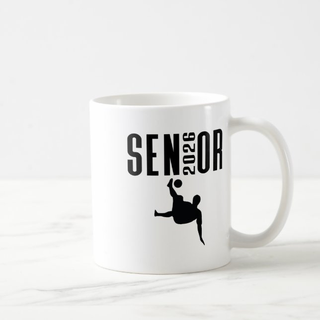 Senior 2026 Soccer Silhouette Design Cl Of 26  Kaffemugg (Höger)