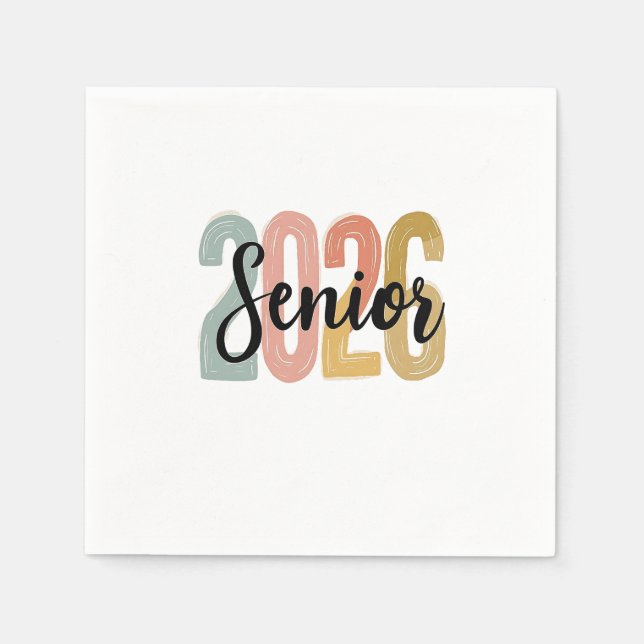 Senior 2026 Studenten 2026 Senior Student Gift Pappersservett (Framsidan)