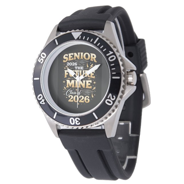 Senior 2026 – The Future is Mine Armbandsur (Vinklad)