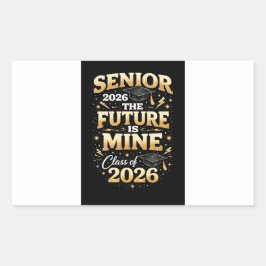Senior 2026 – The Future is Mine Rektangulärt Klistermärke