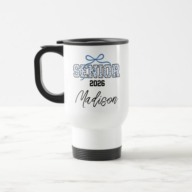 Senior 2026 Tumbler, Personlig examensmugg,  Resemugg (Vänster)