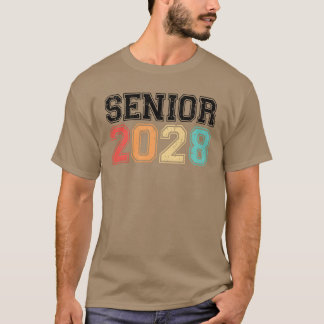 Senior 2028 Retro Vintage pojke T Shirt