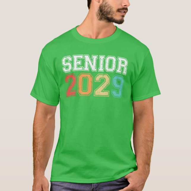 Senior 2029 Examen Retro  T Shirt (Framsida)
