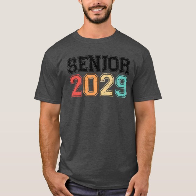 Senior 2029 Retro Vintage vän T Shirt (Framsida)