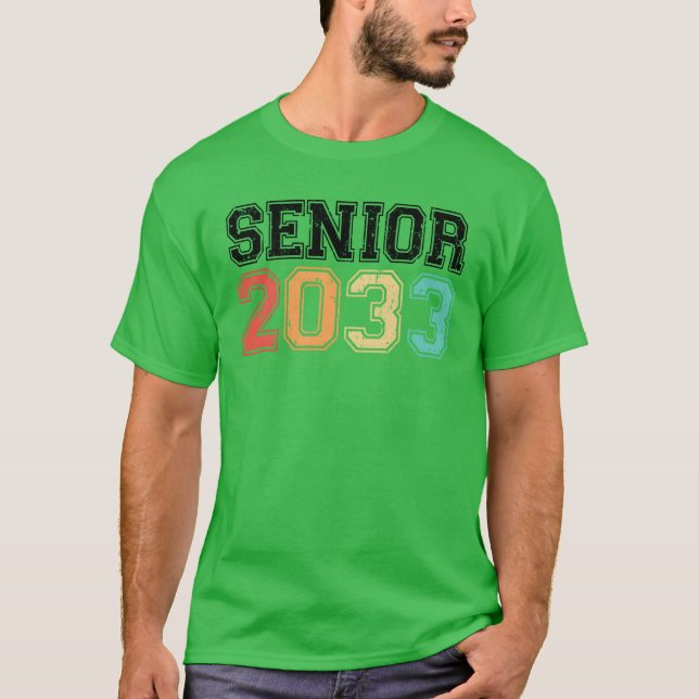 Senior 2033 Retro Vintage rolig T Shirt (Framsida)