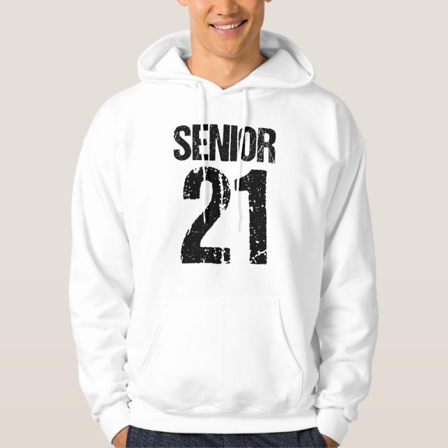 Senior 21, 2021 Senior, Class of 2021, Senior 2021 Hoodie (Framsida)