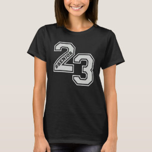 SENIOR 23 SENIOR 2023 RETRO VIT & GRÅ GRAD SWAG T SHIRT