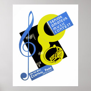 Senior Amateur Music Tävling Poster