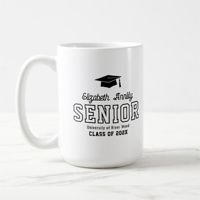 Senior Anpassat År Script Graduate College  Kaffemugg (Vänster)