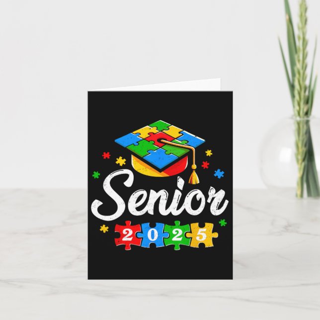 Senior Autism Student 2025 Autism Studenten Seni Kort (Framsida)