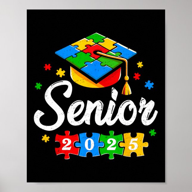 Senior Autism Student 2025 Autism Studenten Seni Poster (Framsidan)