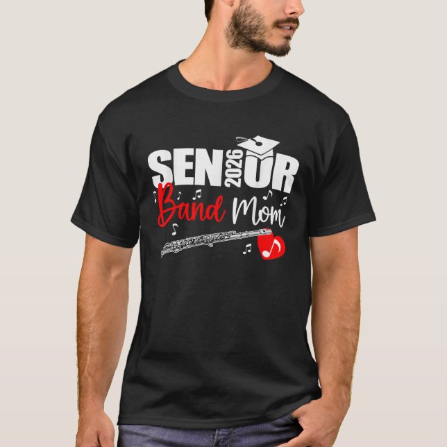 Senior Band Mamma 2026 Marching Band Class of 2026 T Shirt (Framsida)