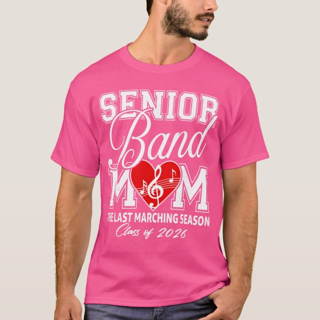 Senior Band Momhe Last Marching Season Class of 20 T Shirt (Framsida)