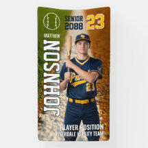 Senior Baseball Team Player Custom Sports Photo
