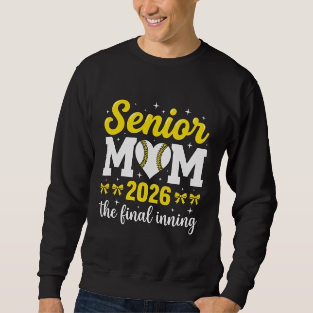 Senior Baseboll Mamma 2026  Lång Ärmad Tröja (Framsida)