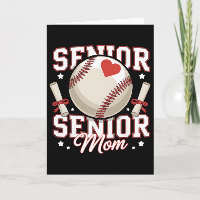 Senior Basebollmamma 2026 examen rolig basebollmam Kort (Framsida)