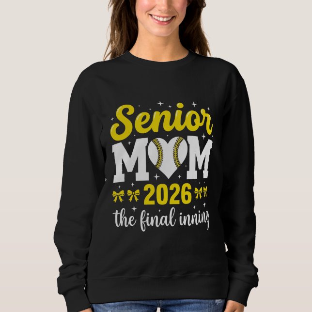 Senior Basebollmamma 2026 T Shirt (Framsida)