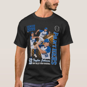 Senior Basebollspelare Anpassad Bild Personlig T Shirt