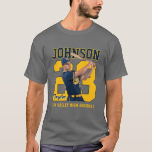 Senior Basebollspelare Nummer Anpassad Foto Gul T Shirt