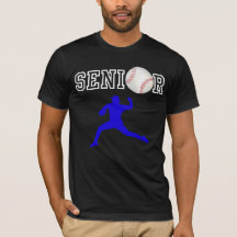 Senior Basebollspelare Pitcher Blå Silhuett