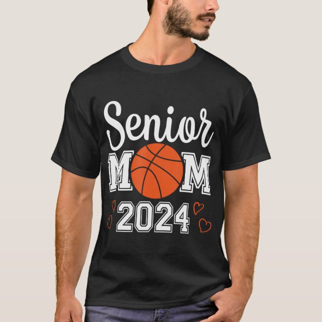 Senior Basketball Mamma 2024 Class of 2024 Player  T Shirt (Framsida)