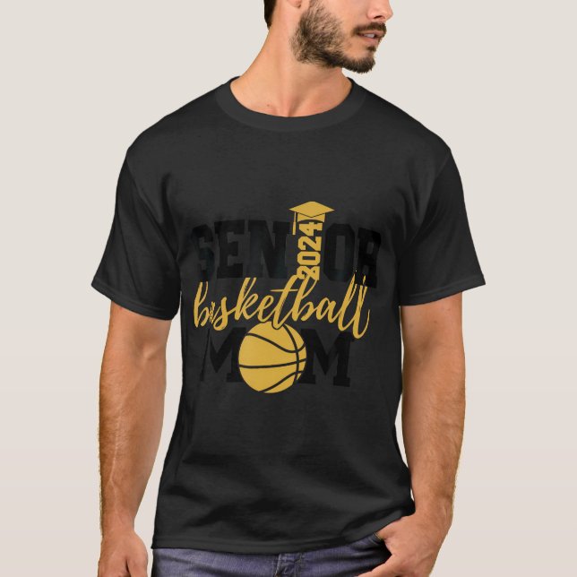 Senior Basketball Mamma 2024 Shirt T (Framsida)