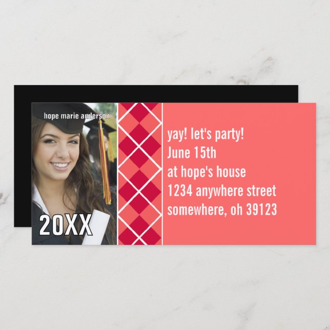 Senior Bilder - inbjudan till Studenten 2010 (Fram/baksida)