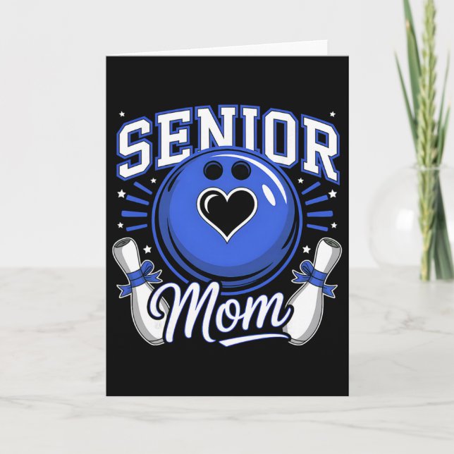 Senior Bowling Mamma 2026 Examen Rolig Bowling Mam Kort (Framsida)