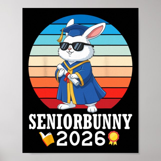 Senior Bunny 2026 Cl Examen Artium Med Diplom Poster (Framsidan)