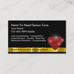 Senior Caregiver Glitzy Bling-Affärskort Visitkort