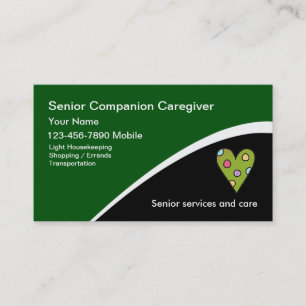 Senior Caregiver Trendig Heart-Affärskort Visitkort
