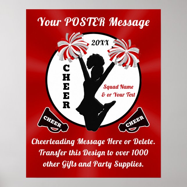 Senior Cheer Poster, Cheer Team Poster (Framsidan)