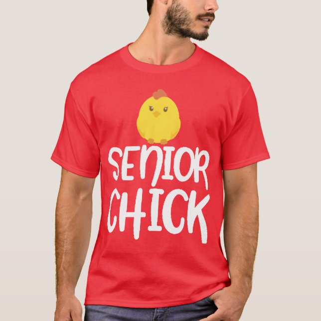 Senior Chick vän T Shirt (Framsida)