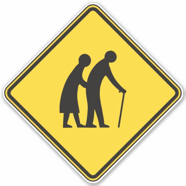 Senior Citizen Crossing Klistermärken (Framsida)