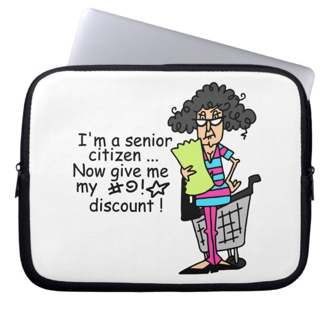 Senior Citizen Rabatt Laptop Sleeve (Framsidan)