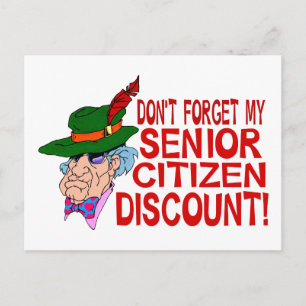 Senior Citizen Rabatt Vykort