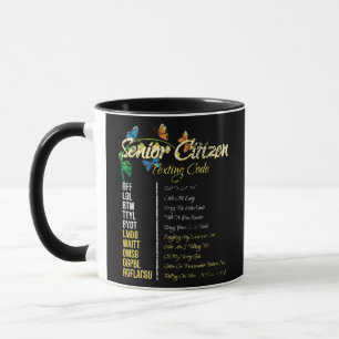 Senior Citizen Texting Code Funny Grandpa Mugg