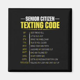 Senior Citizens textilkod Fars dag för Gran Magnet