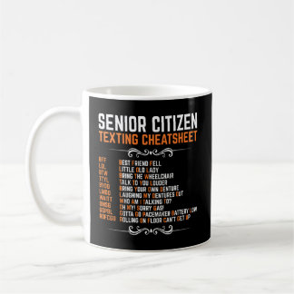 Senior Citizens Texting Code Cheatsheet Grandpa Kaffemugg