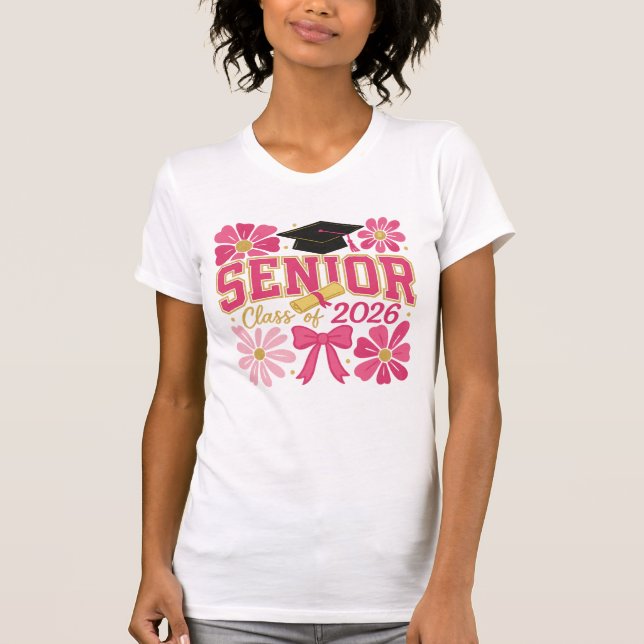Senior Class 2026 Firande Design T Shirt (Framsida)