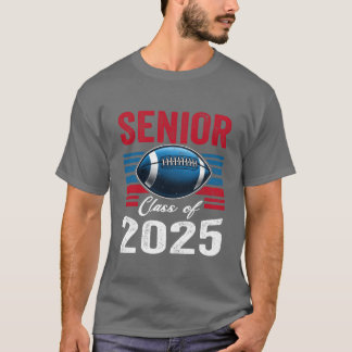 Senior Class of 2025 Footbal Graduation retro T Shirt