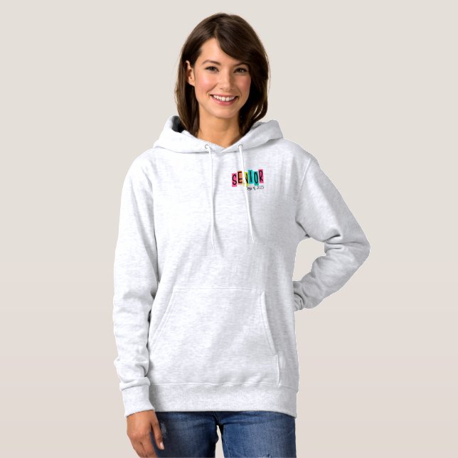 Senior Class of 2025 Hoodie Sweatshirt T Shirt (Hel framsida)