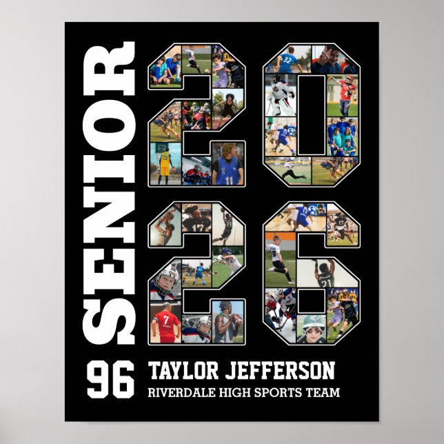 Senior Class of 2026 Sports Team Photo Collage Poster (Framsidan)